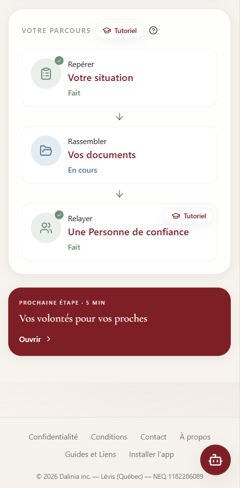 L’Application Dalinia : parcours Repérer, Rassembler, Relayer et prochaine étape